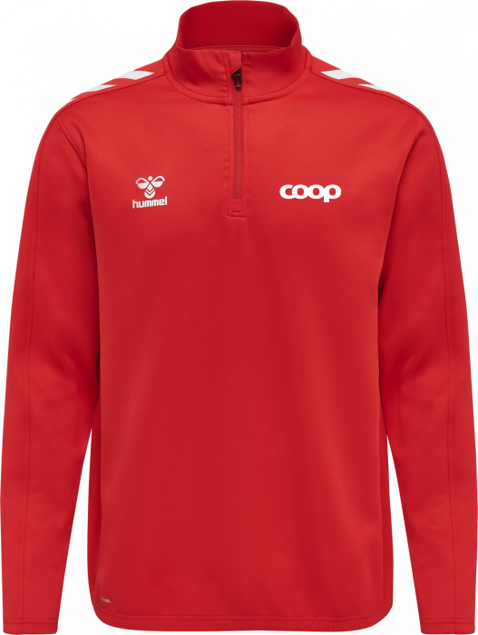 Hummel - Coop Midlayer Herre - True Red & hvid