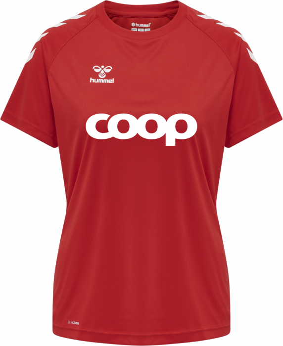 Hummel - Coop Handball T-Shirt Women - True Red & branco